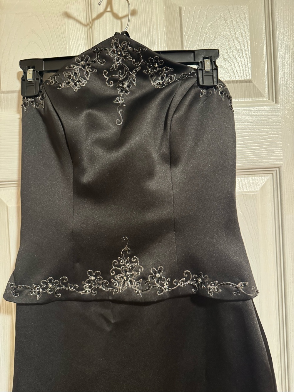 Elegant Black Embroidered formal gown